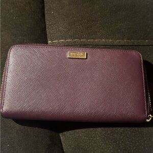 Kate Spade Plum Saffiano Leather Wallet
